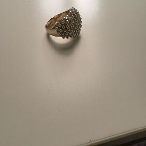 Elegant Gold and Pearl Women's Heart Ring (J Crew)